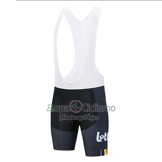 Lotto Soudal Ropa Ciclismo Culotte Corto 2020 Mangas Cortas Negro Rojo Blanco